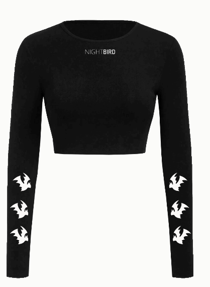 bat swarm crop top